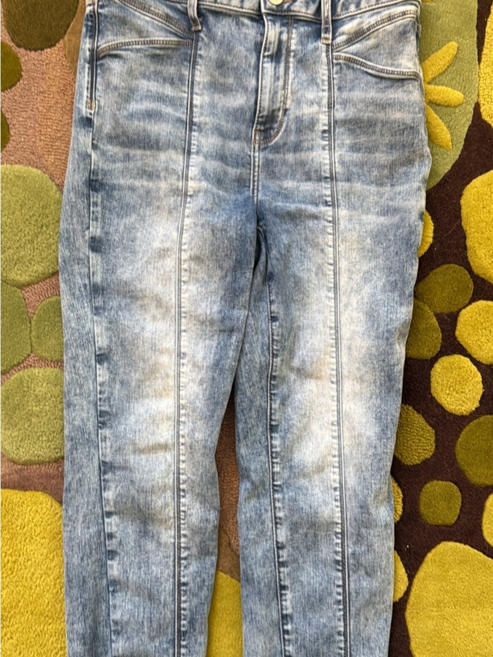 Simply Vera Vera Wang Light Wash Blue Skinny Jeans with Front Seam